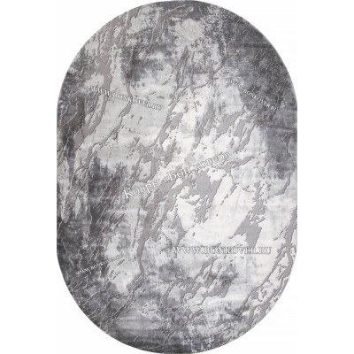 Абстрактный ковер дизайн 96 серый овал